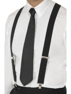 Black Elasticated Braces