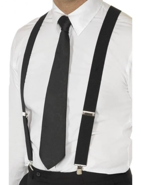 Black Elasticated Braces 1 Black Elasticated Braces