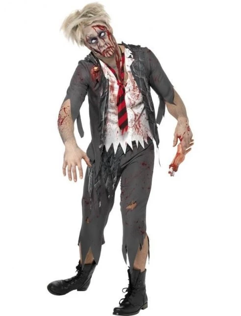High School Horror Zombie Schoolboy Costume 1 High School Horror Zombie Schoolboy Costume