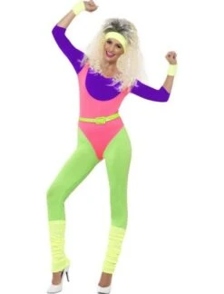 Ladies 80's Work Out Costume, With Jumpsuit