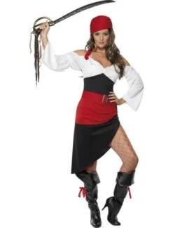 Sassy Pirate Wench Costume With Skirt