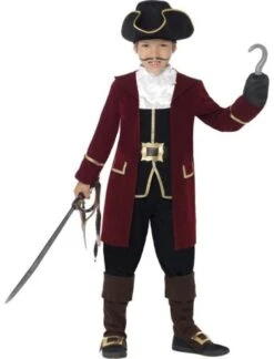 Boys Deluxe Pirate Captain Costume, With Jacket