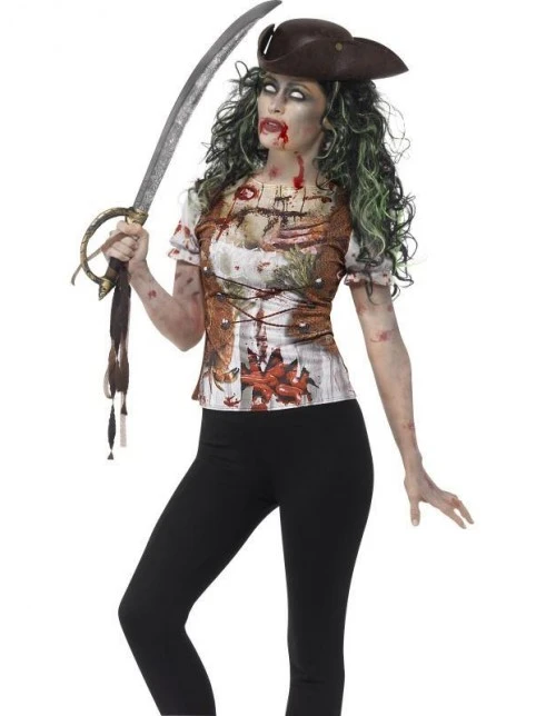 Zombie Pirate Wench T-Shirt 1 Zombie Pirate Wench T-Shirt