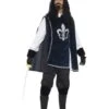 Mens Musketeer Male Costume, With Top, Hat
