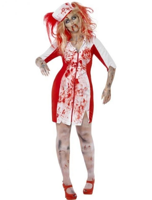 Ladies Curves Zombie Nurse Costume 1 Ladies Curves Zombie Nurse Costume