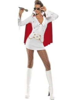 Ladies Elvis Viva Las Vegas White Costume