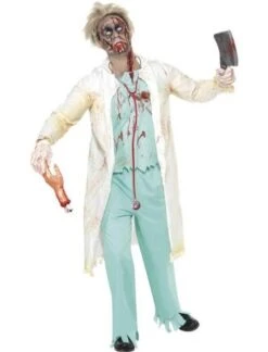 Zombie Doctor Costume, White And Green