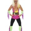 Mens Retro Wrestler Costume, With Bodysuit