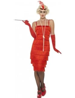 Long Red Flapper Costume