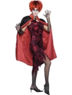 Reversible Cape, Black And Red