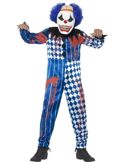 Boys Deluxe Sinister Clown Costume 1 Boys Deluxe Sinister Clown Costume