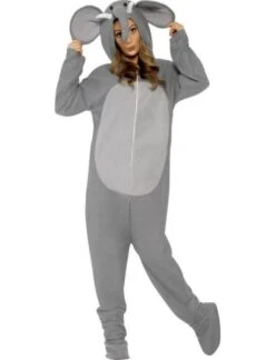 Adult Elephant Costume Unisex Onsie With Hood