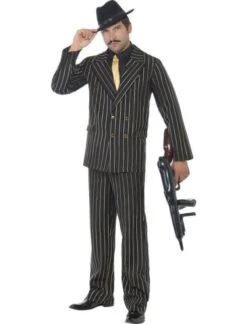 Gold Pinstripe Gangster Costume