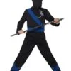 Ninja Assassin Costume, Black & Blue