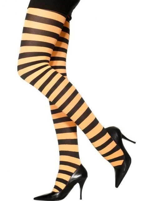 Tights, Orange & Black 2 Tights, Orange & Black - Image 2