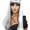 Bewitching Wig, Silver Over Black