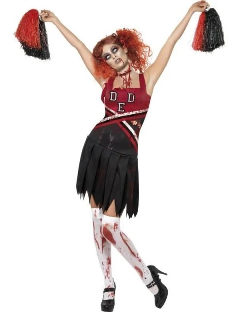 High School Horror Cheerleader Costume 1 High School Horror Cheerleader Costume