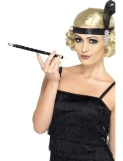 Black Sequinned Cigarette Holder