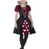 Girls Deluxe Dark Red Queen Costume