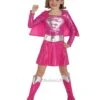 Girls Pink Supergirl Costume